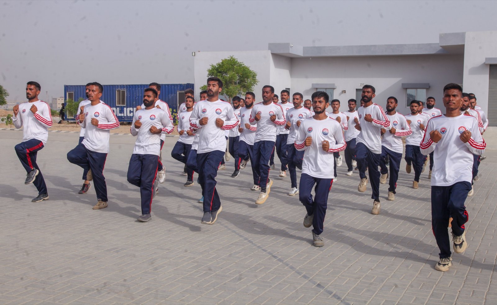 SSU recruits during physical conditioning training