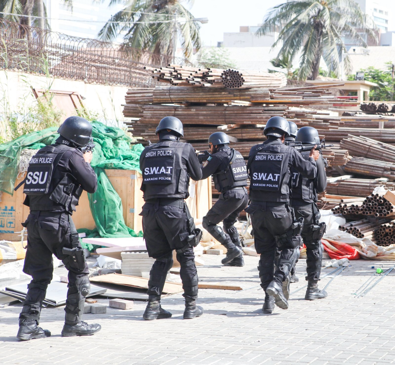 SSU counter-terrorism SWAT team in tactical formation